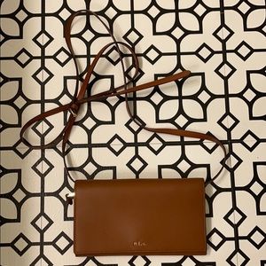 Tan Lauren Ralph Lauren wallet crossbody.